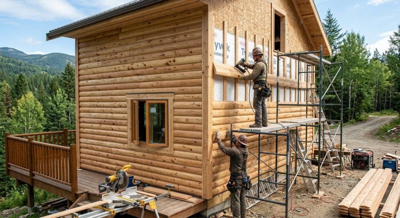 Log Siding Installation in Flowery Branch, GA