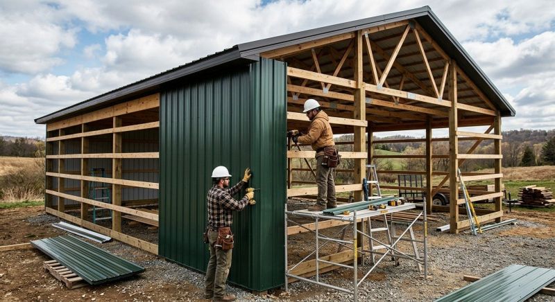 Pole Barn Siding Installation in Grayson, GA